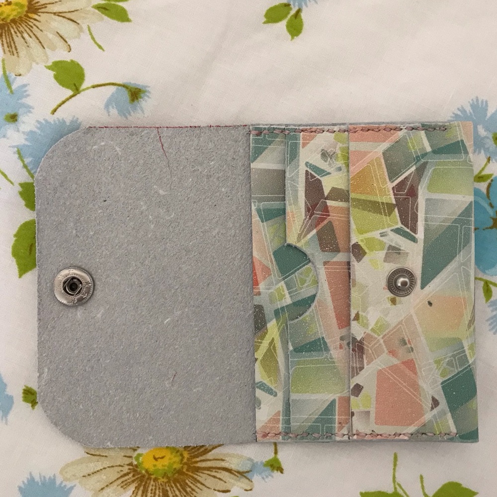 Hand Crafted Multicolor Geometric Wallet - Picture 3 of 5